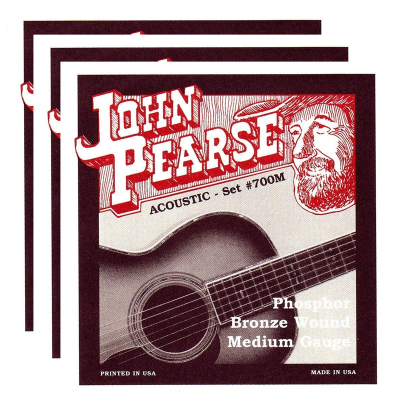 John Pearse Acoustic Strings Phosphor Bronze Medium 13-56 (3 Pack Bundle) - Image 1